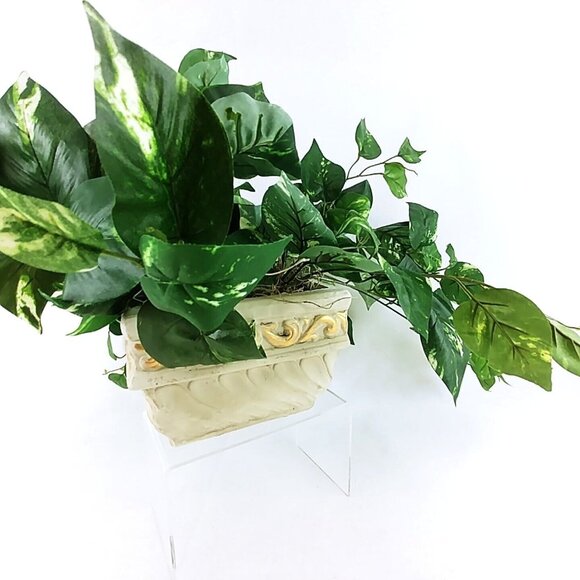 Floral Table Decor Faux Ivy Arrangement Handcrafted Collins Creek Collections - Picture 1 of 7